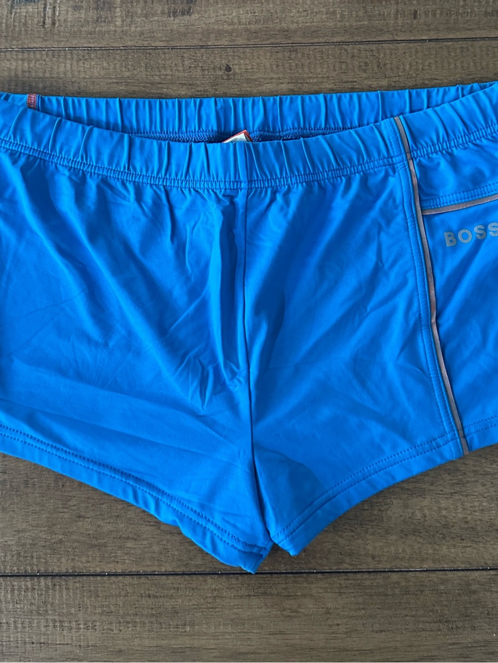 BOSS Blue Elastic Waist Swim Shorts Size Large